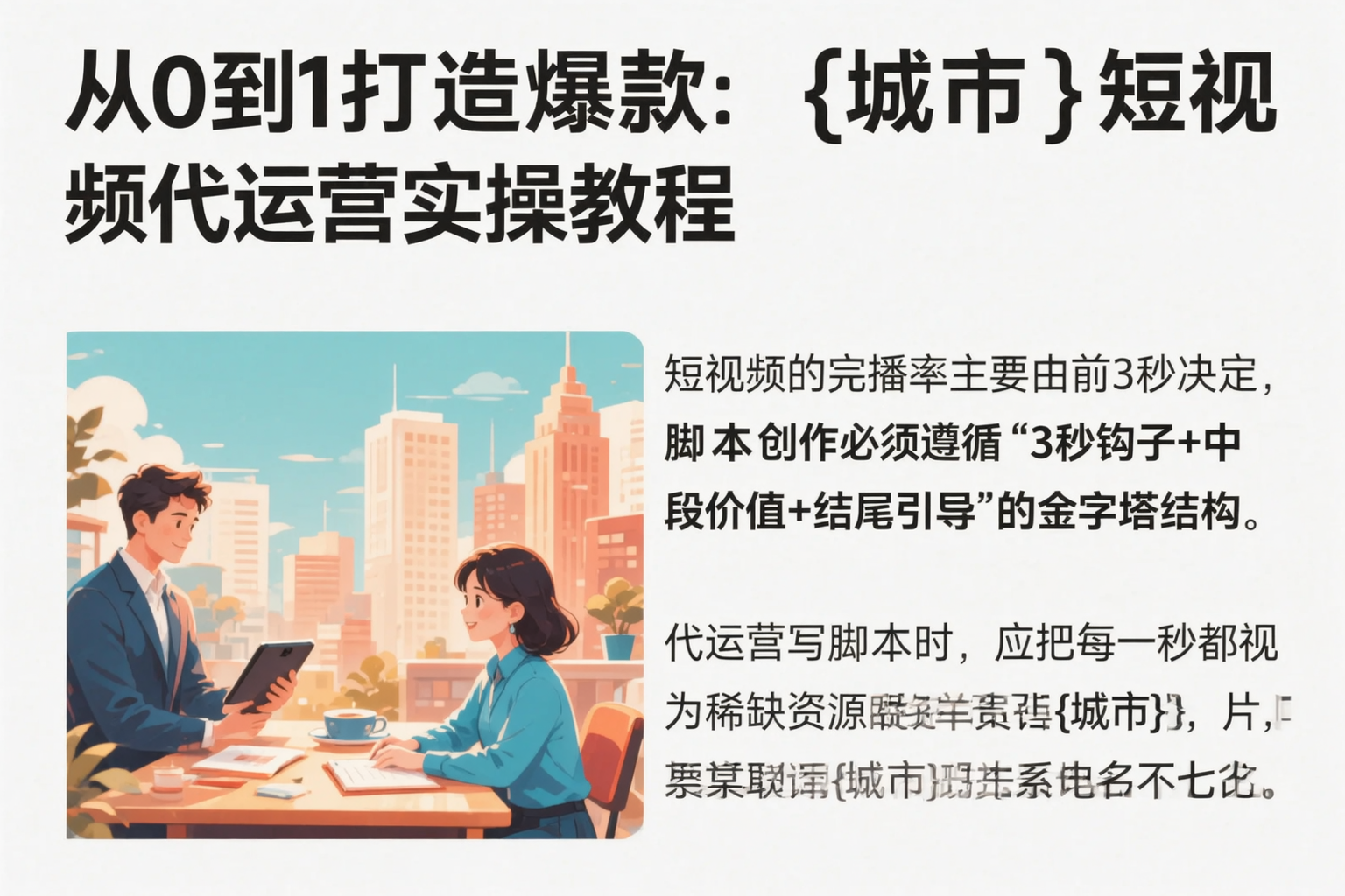 从0到1打造爆款：黄南短视频代运营实操教程