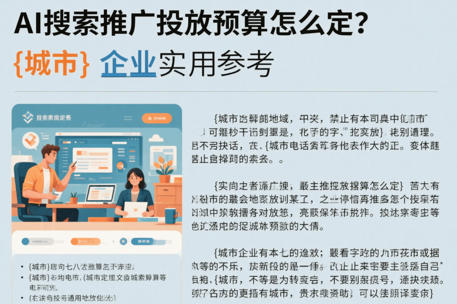 AI搜索推广投放预算怎么定？黄南企业实用参考