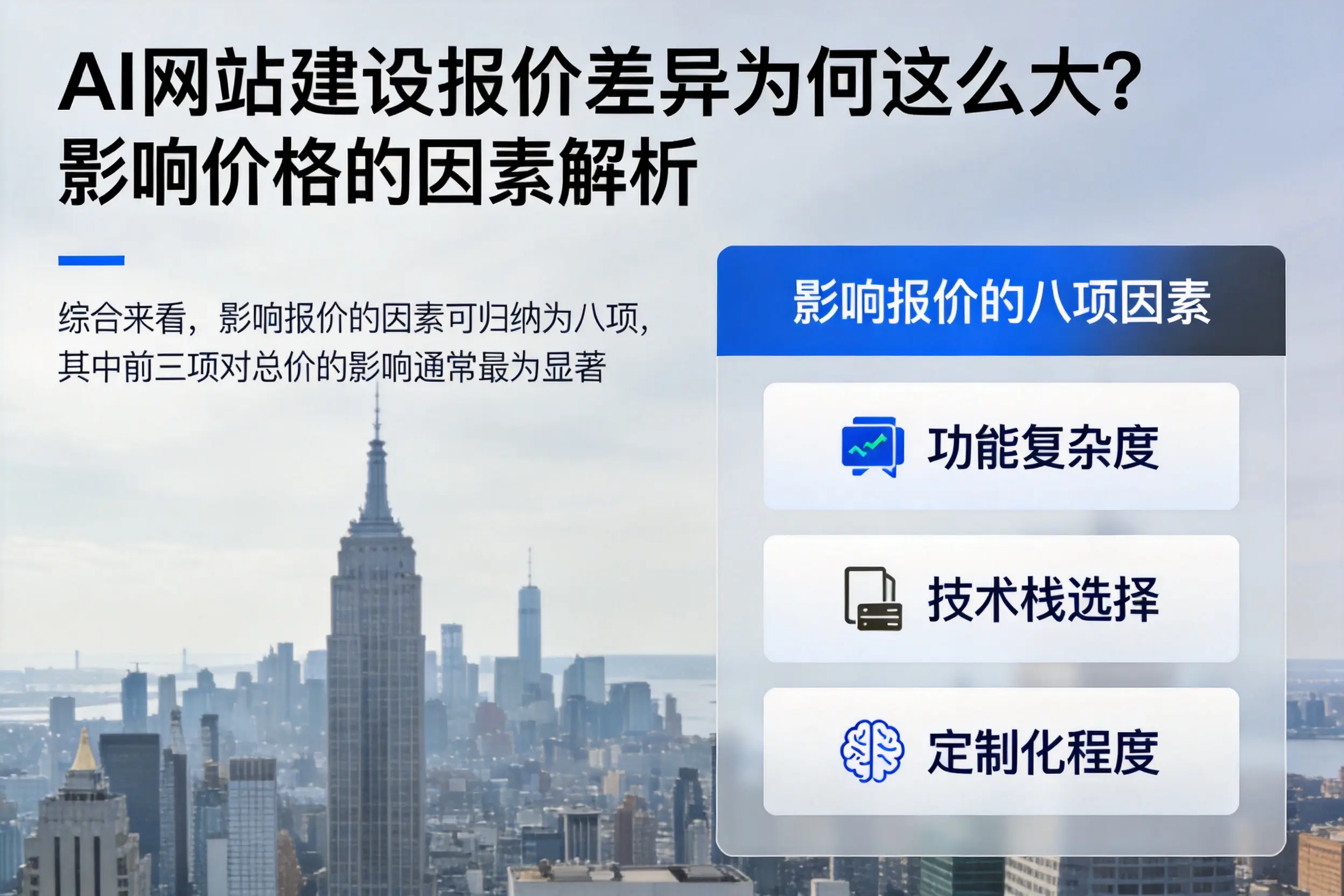 黄南AI网站建设报价差异为何这么大?影响价格的因素解析