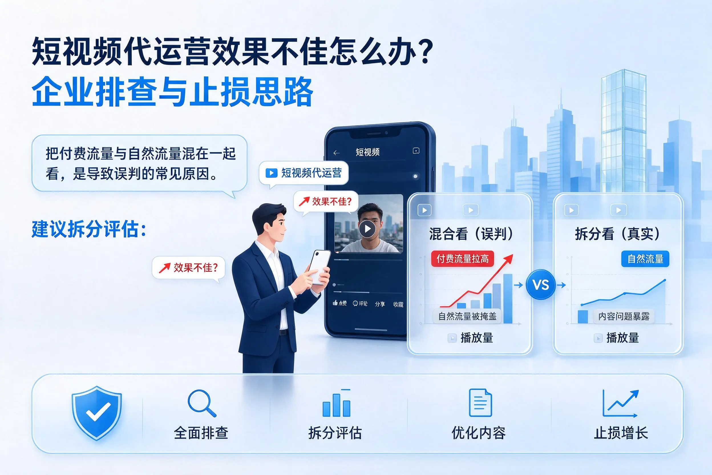 短视频代运营效果不佳怎么办？黄南企业排查与止损思路