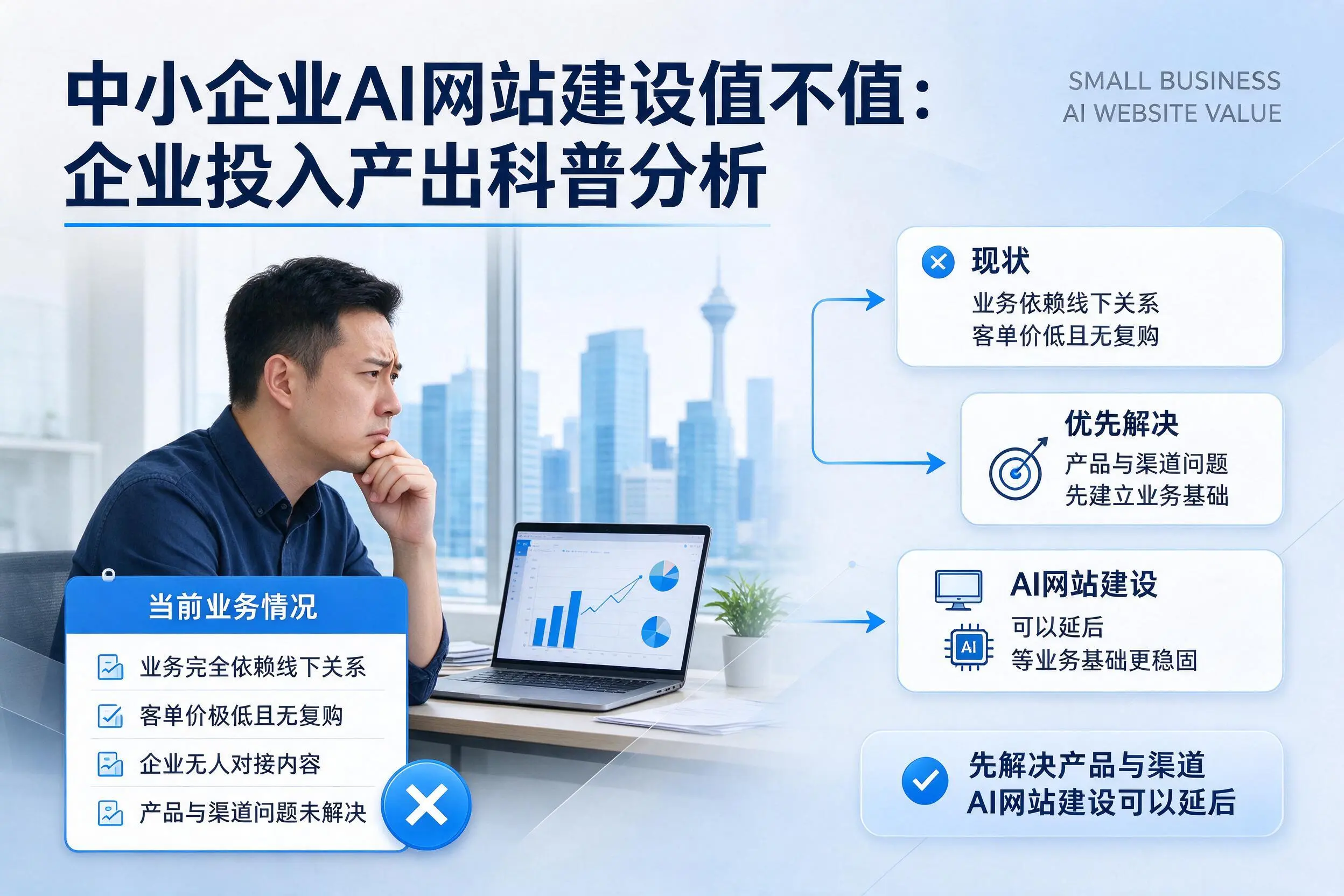 中小企业AI网站建设值不值：黄南企业投入产出科普分析