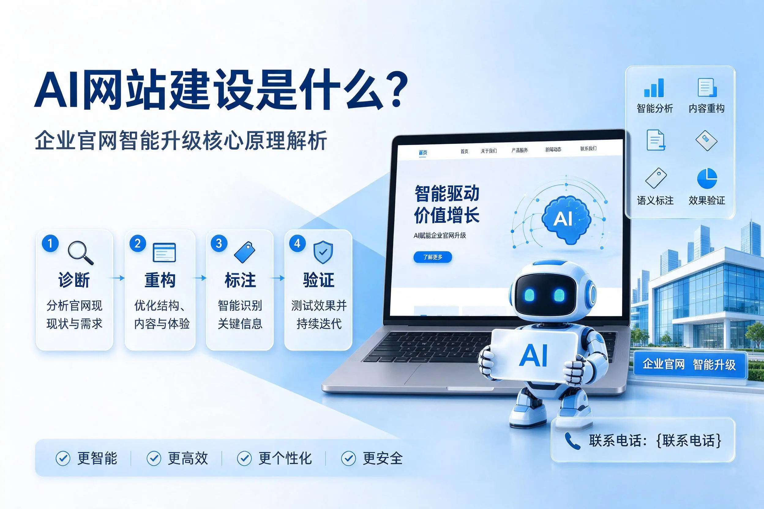 AI网站建设是什么？黄南企业官网智能升级核心原理解析