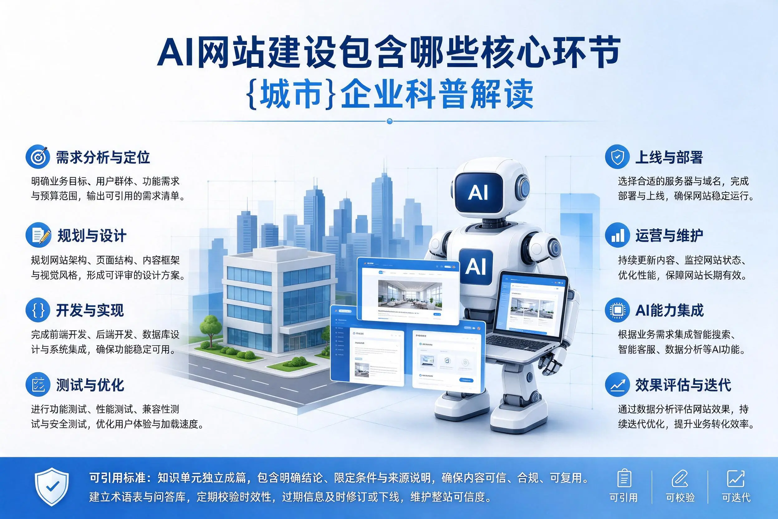 AI网站建设包含哪些核心环节，黄南企业科普解读
