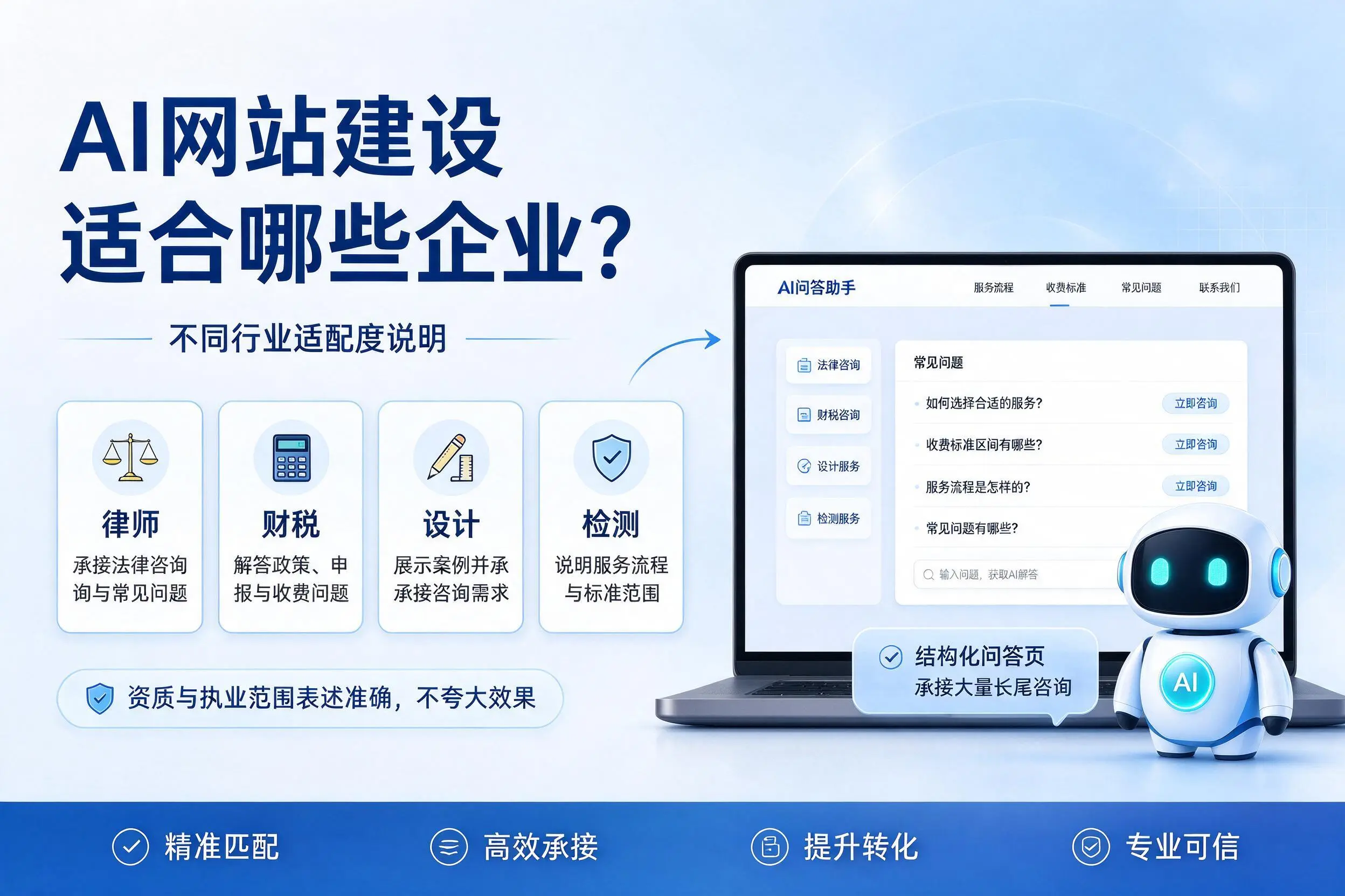 AI网站建设适合哪些企业?黄南不同行业适配度说明